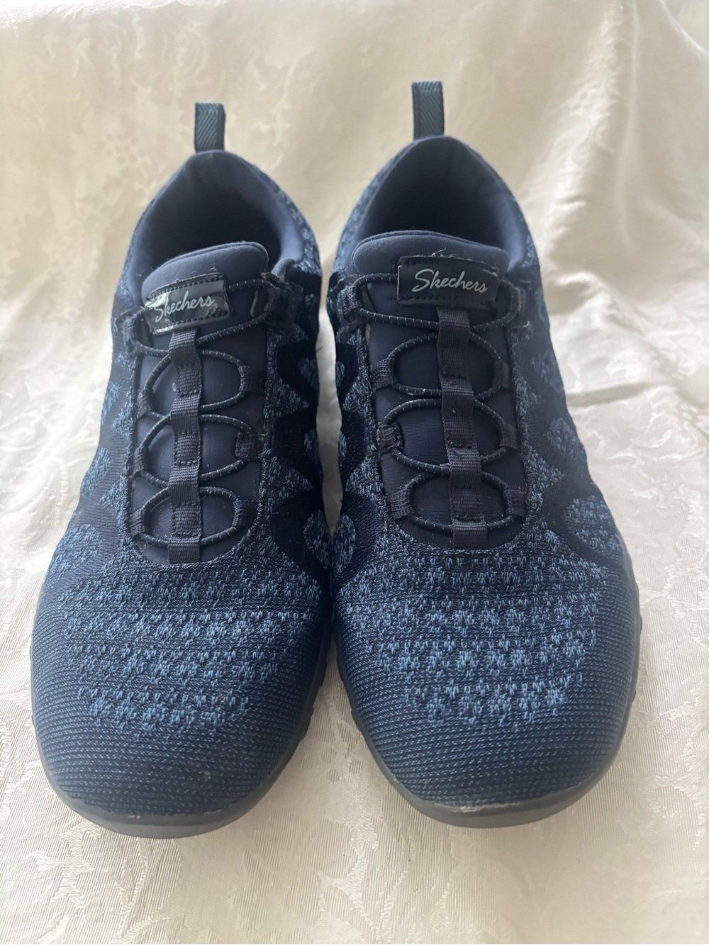 Skechers Navy Relaxed Fit Breathe Easy Sere-Knity Shoes, Size 9 - Picture 3 of 13